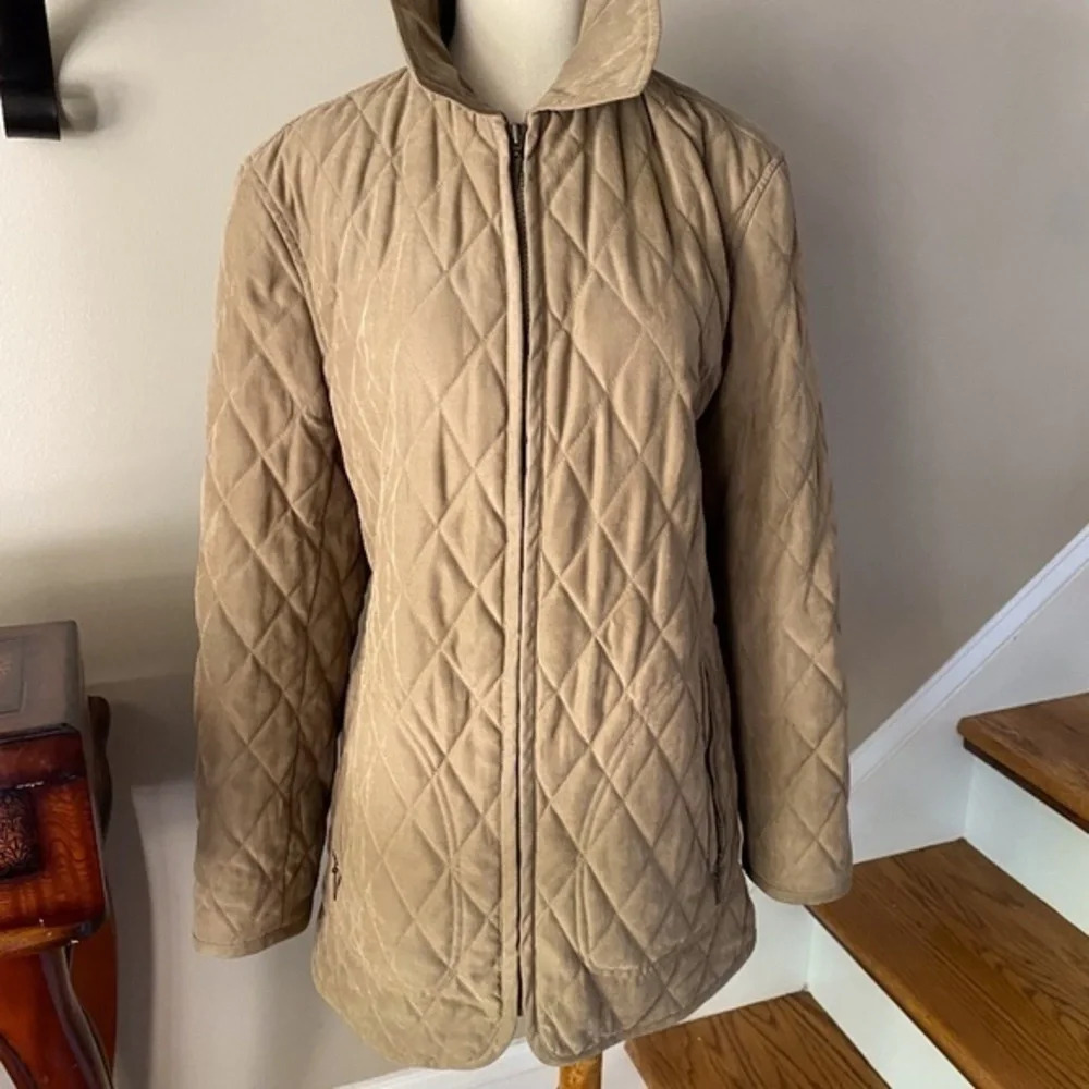 Tan Quilted Lightweight Coat